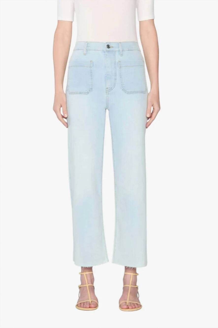 NEW FRAME anchor pant in float raw fray
